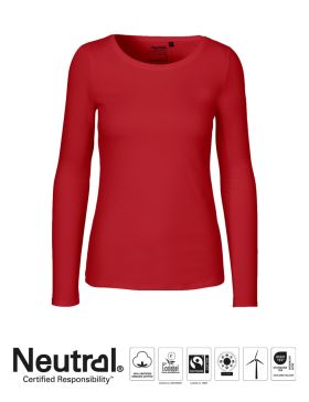 Dam T-shirt med långa ärmar Röd