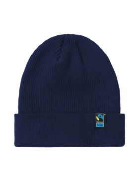 Mixed Knit Beanie Marinblå