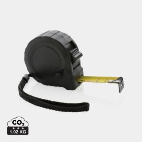 RCS återvunnen plast 5M/19mm måttband med stoppknapp Svart