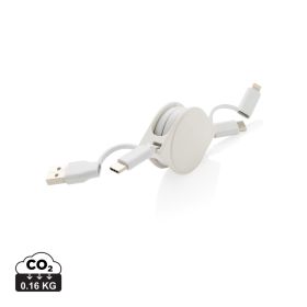 6-i-1 kabel i återvunnen plast, RCS standard, och TPE vit