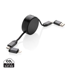 Terra utdragbar 6-i-1 kabel i RCS återvunnen aluminium 45w