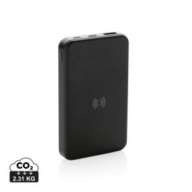5.000 mAh trådlös powerbank i RCS återvunnen plast Svart
