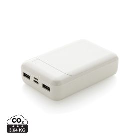 10.000 mAh powerbank i återvunnen plast, RCS standard Vit