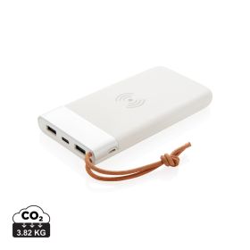 Aria 8.000 mAh 5W powerbank med trådlös laddning Vit