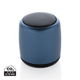 Mini aluminium trådlös högtalare blå