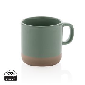 Glaserad keramikmugg 360 ml Grön