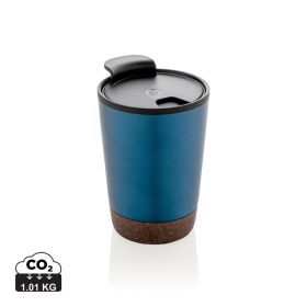 GRS RPP stainless steel kork mugg Blå