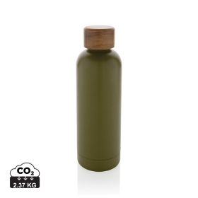 Wood vakuumflaska RCS certifierad stainless steel Grön