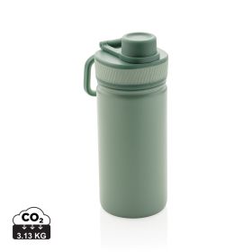 Vakuumflaska i stainless steel med sportlock 550ml Grön