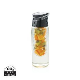 Låsbar flaska med fruktbehållare Transparent