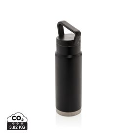 Läckagesäker on-the-go vakuumflaska med handtag Svart