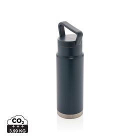 Läckagesäker on-the-go vakuumflaska med handtag Blå