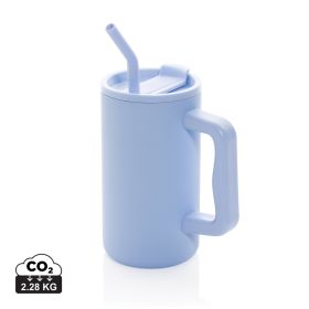 Cube RCS-certifierad kontorsmugg i återvunnet stål 800 ml. Ljusblå