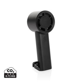 Twist uppladdningsbar bärbar fläkt i återvunnen plast Svart