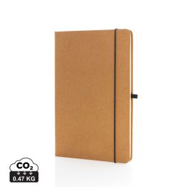 A5 hardcover anteckningsbok i återvunnet läder Brun