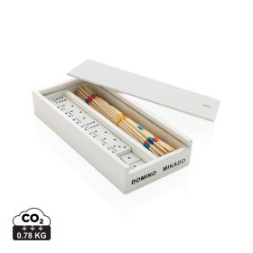 Mikado (plockepinn) / domino i trälåda