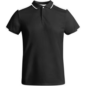 Tamil kortärmad sportpolo för herr Svart