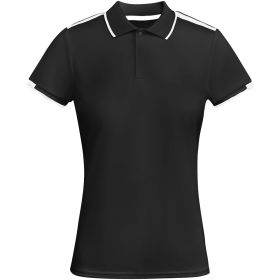 Tamil kortärmad sportpolo för dam Svart