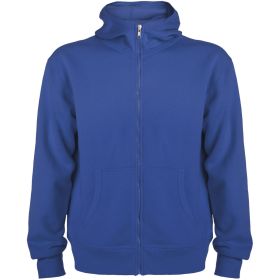 Montblanc unisex hoodie med hellång dragkedja Blå