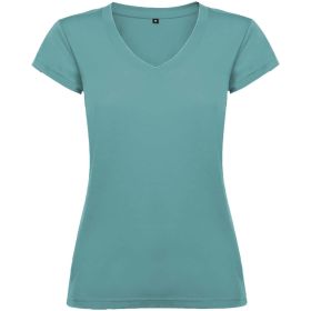 Victoria kortärmad v-ringad T-shirt för dam Dusty Blue