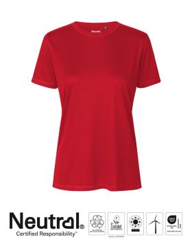 Dame Recycled Performance T-shirt Röd