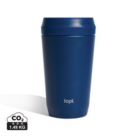 Topl To Go-glas i återvunnet stål Patenterat 360-lock 354 ml Marin