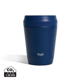 Topl To Go-glas i återvunnet stål Patenterat 360-lock 235 ml marin