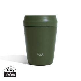 Topl To Go-glas i återvunnet stål Patenterat 360-lock 235 ml Grön