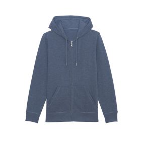 Connector - Den Nödvändiga Unisex Huvtröjan med Dragkedja Dark Heather Blue