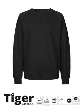 Unisex Tiger Cotton Sweatshirt Svart