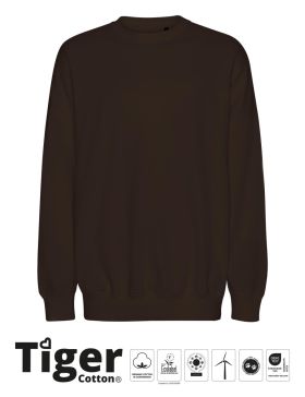 Tiger Cotton Oversized Sweatshirt Brun