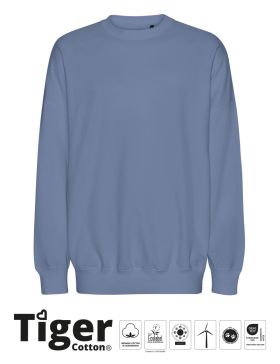 Tiger Cotton Oversized Sweatshirt Dusty Indigo