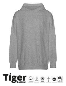 Tiger Cotton Oversized Hoodie Sport Grey