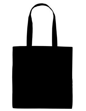 Tiger Cotton Shopping Bag w. Long Handles Svart