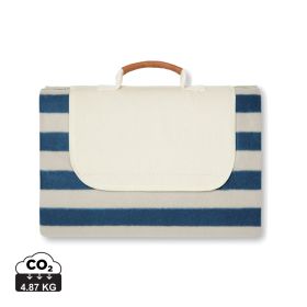 VINGA Alba picknickpläd GRS återvunnen polyester stor Marin