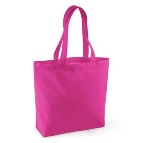 Shoppingväska i ekologisk bomull Fuchsia