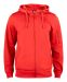 Basic Active Hoody Full Zip Röd
