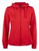 Basic Active Hoody Full Zip Women Röd