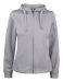 Basic Active Hoody Full Zip Women gråmelerad