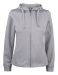 Basic Active Hoody Full Zip Women gråmelerad
