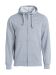 Basic Hoody Full Zip gråmelerad