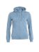 Basic Hoody Full Zip Women ljusblå