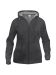 Basic Hoody Full Zip Women antracit melerad
