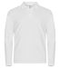 Stretch Premium Polo L/S vit