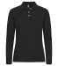 Stretch Premium Polo L/S Women Svart
