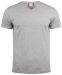 Basic-T V-neck gråmelerad
