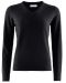 W's Brockton Cotton V-Neck Svart