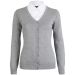 Lady Pima Cotton Cardigan Ljusgråmelerad