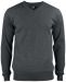 Everett V-neck Men Anthracite melange