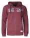 Twisp Hood Full Zip Men Vinröd